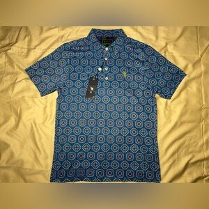 William Murray Golf Polo Mens Small Shirt Performance Stretch Short Sleeve Blue